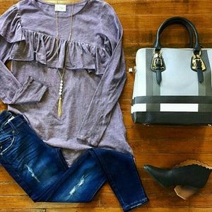Gorgeous dark lavender blouse